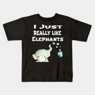 I Just Really Like Elephants Kids T-Shirt